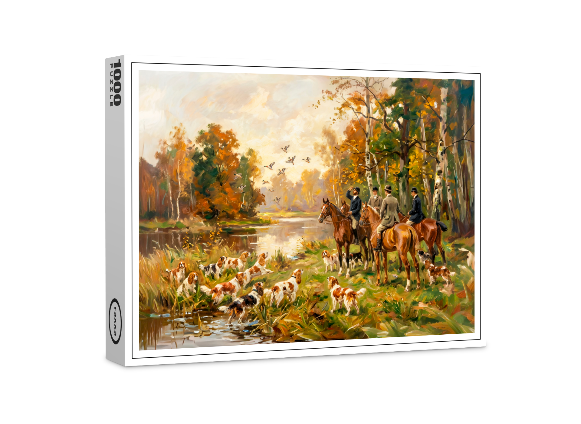 raxxa Premium-Puzzle: Duck Hunt on Horseback with Spaniels