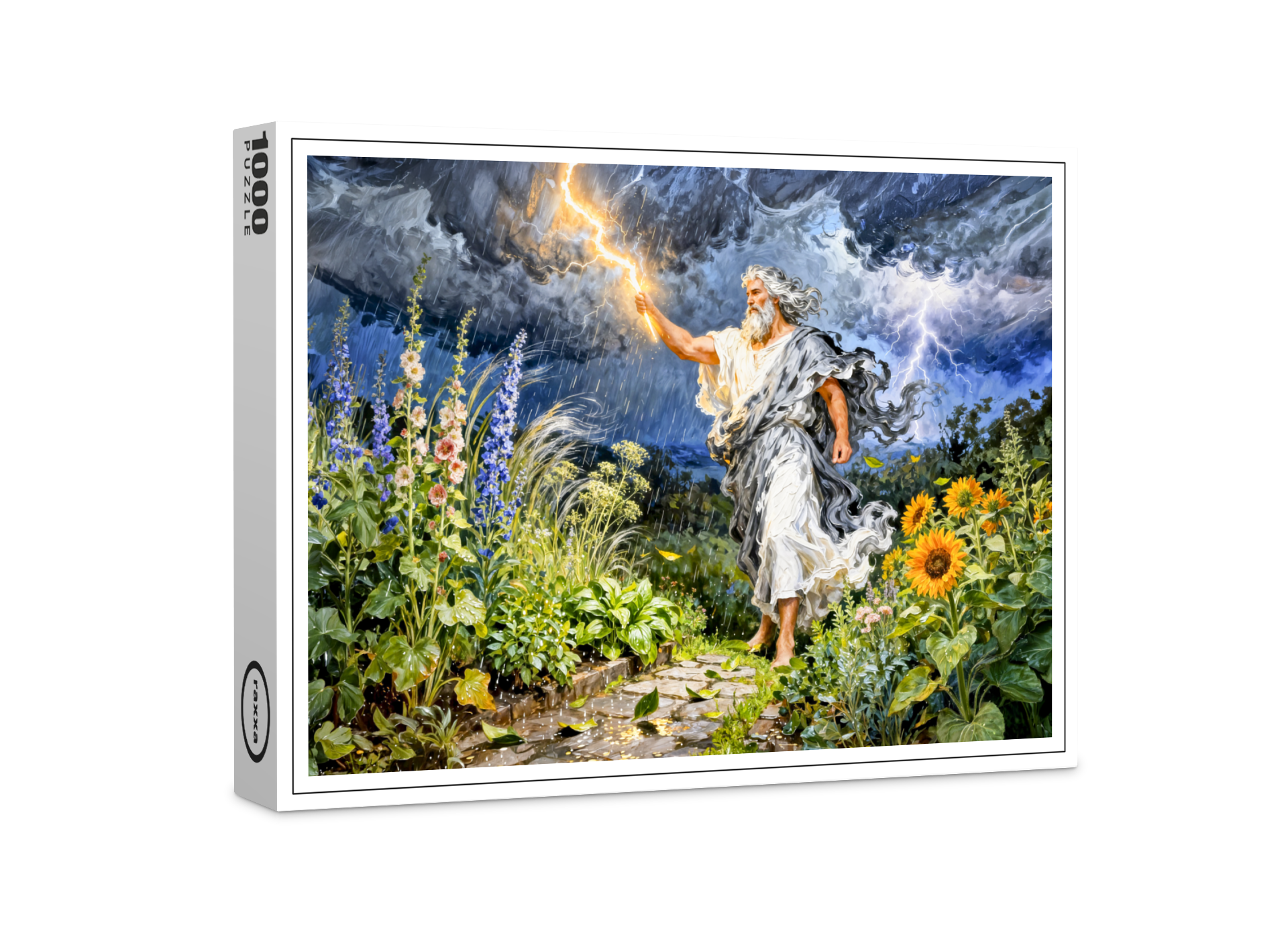 raxxa Premium-Puzzle: Greek God Zeus Summer Storm