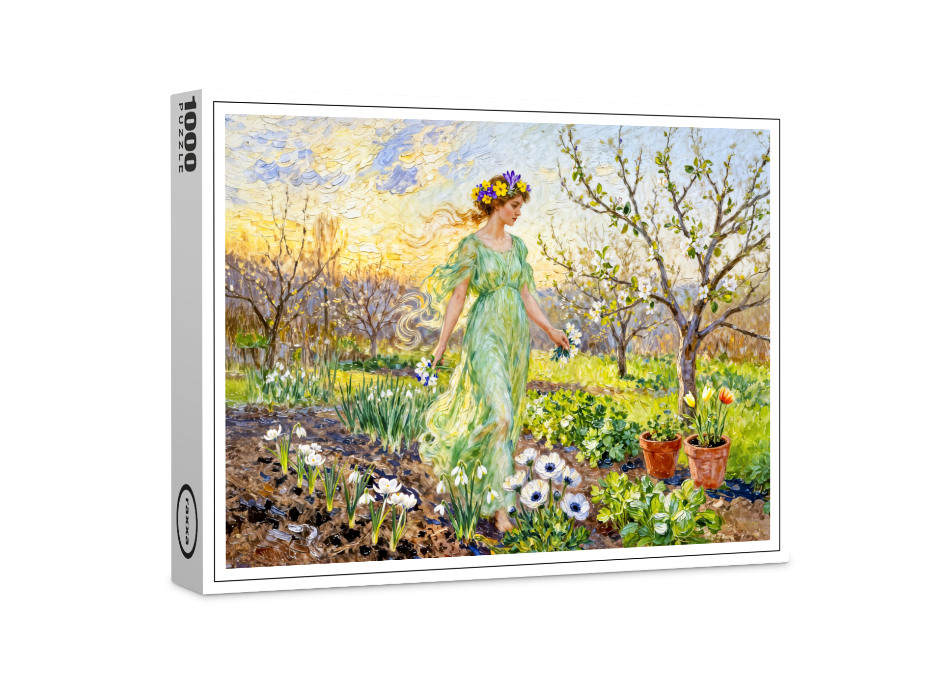 raxxa Premium-Puzzle: Greek Goddess Chloris Spring Garden