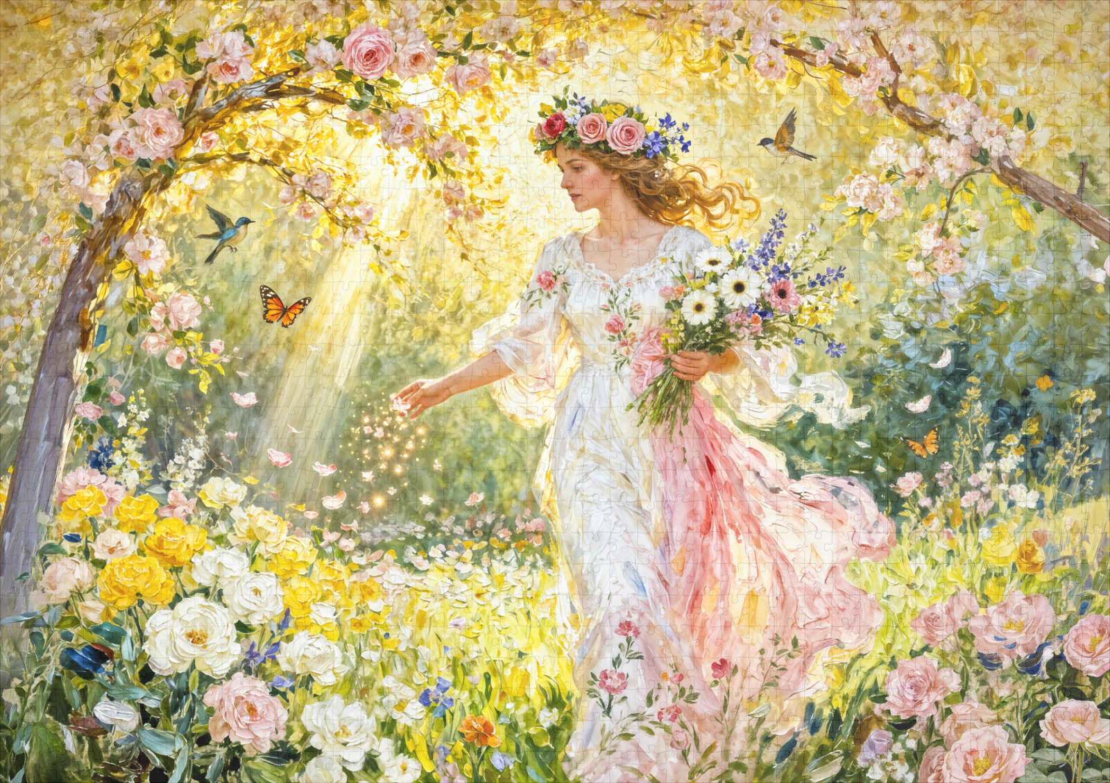 raxxa Premium-Puzzle: Greek Goddess Flores in Garden – Bild 2