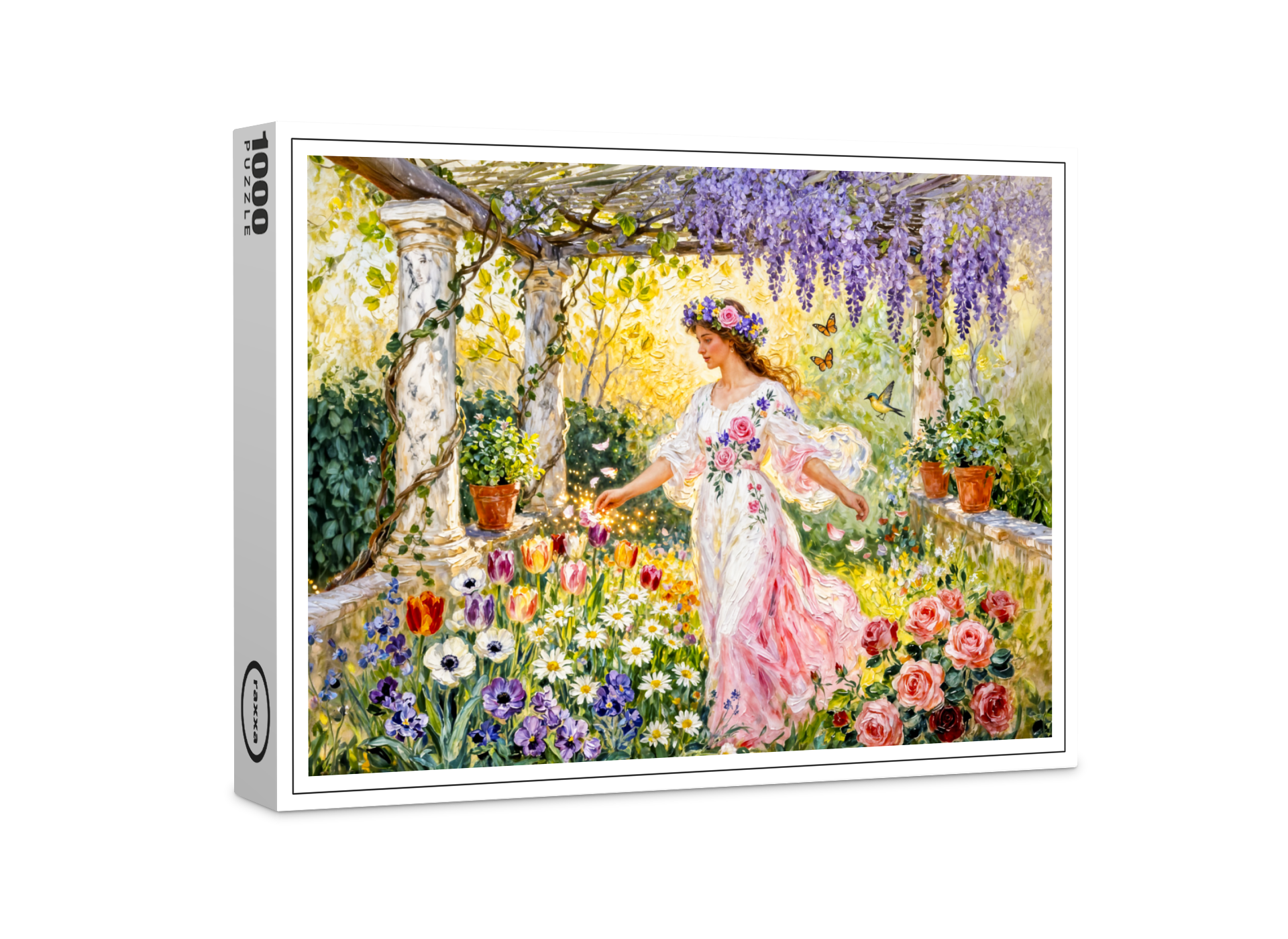 raxxa Premium-Puzzle: Greek Goddess Flora in Garden