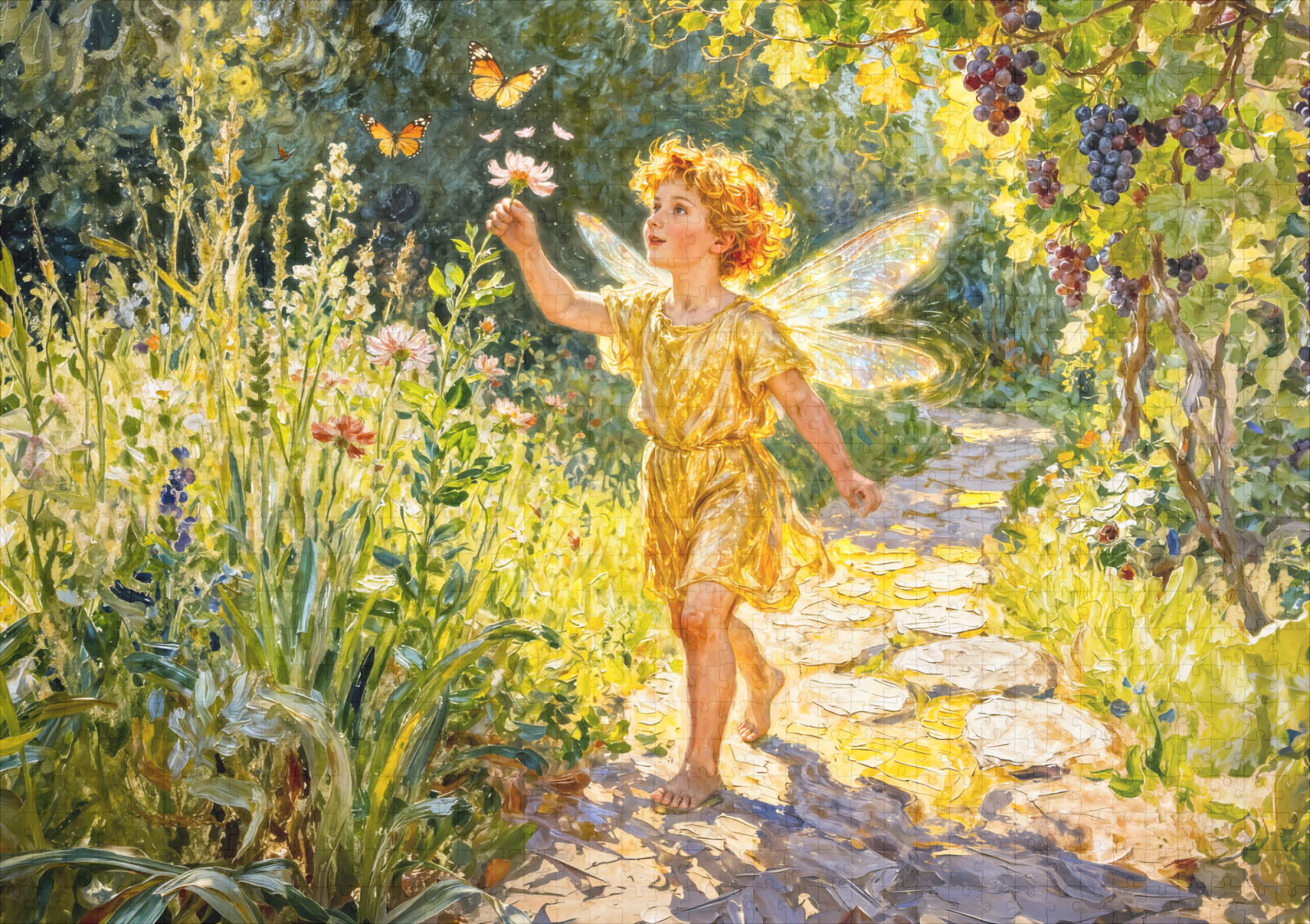 raxxa Premium-Puzzle: Greek God Eros in Garden – Bild 2