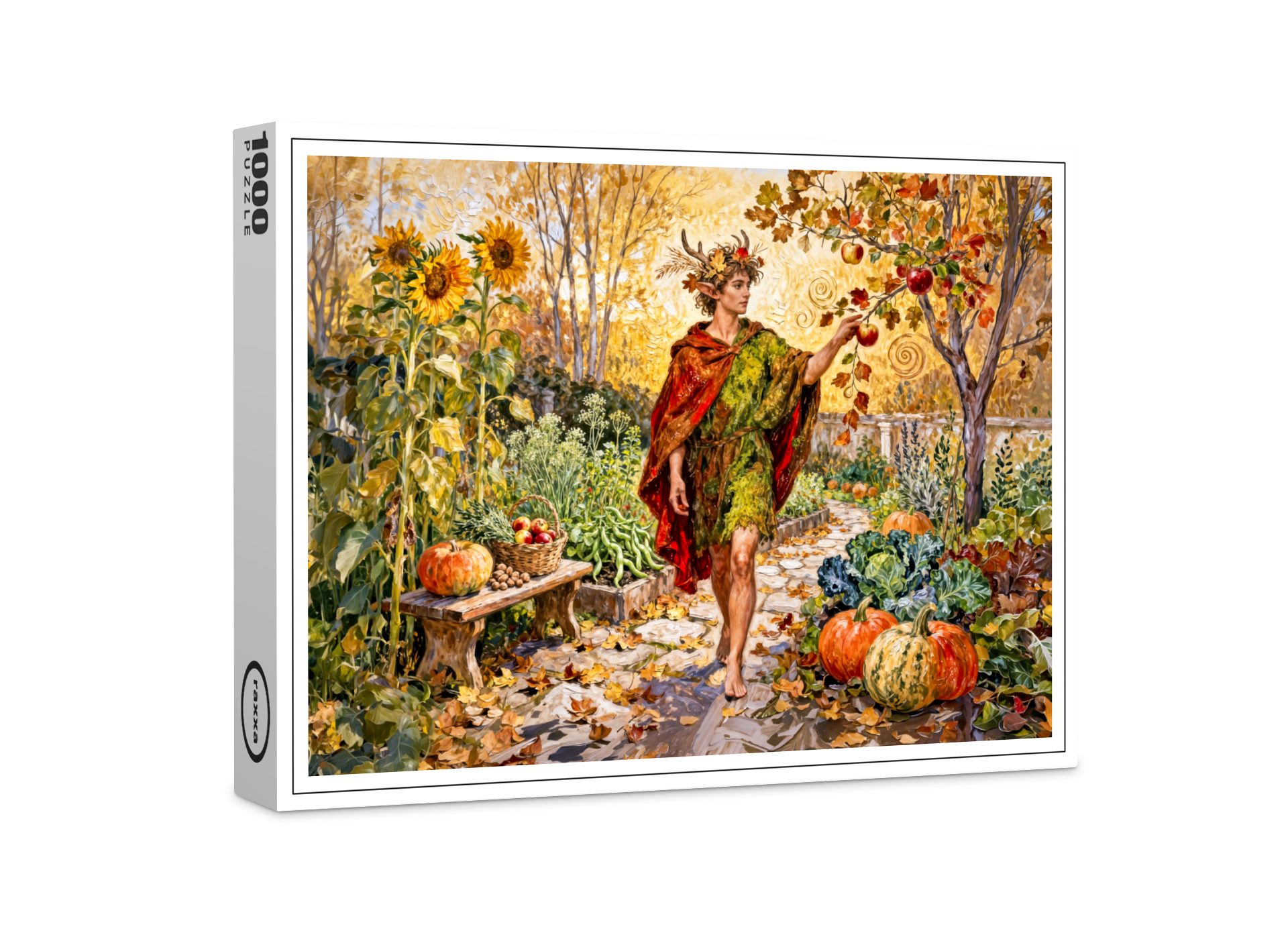 raxxa Premium-Puzzle: Roman God Faunus Autumn Garden
