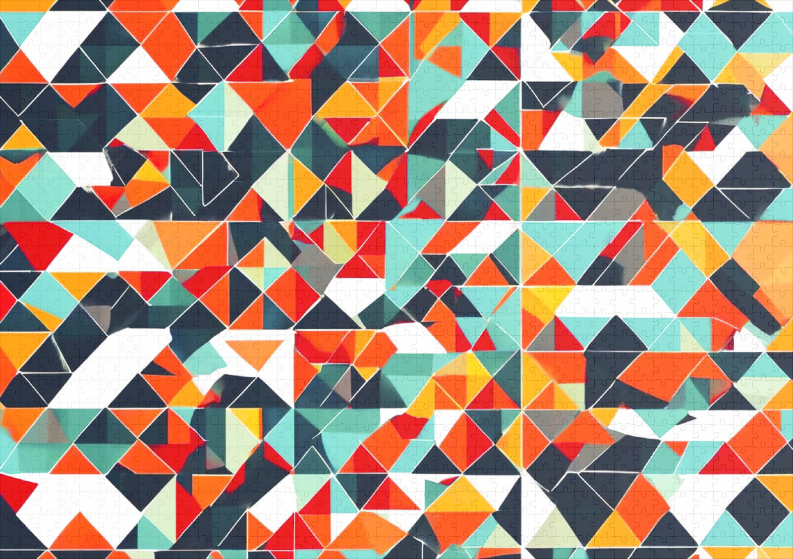 raxxa Premium-Puzzle: Dynamic Abstract Color Rays – Bild 2