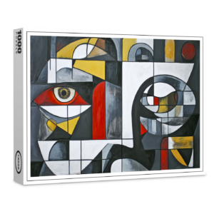 raxxa Premium-Puzzle: Modern Cubist Face Abstraction