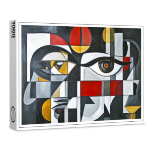 raxxa Premium-Puzzle: Geometric Abstract Face Composition
