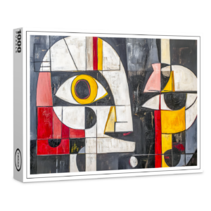 raxxa Premium-Puzzle: Abstract Fragmented Face Design