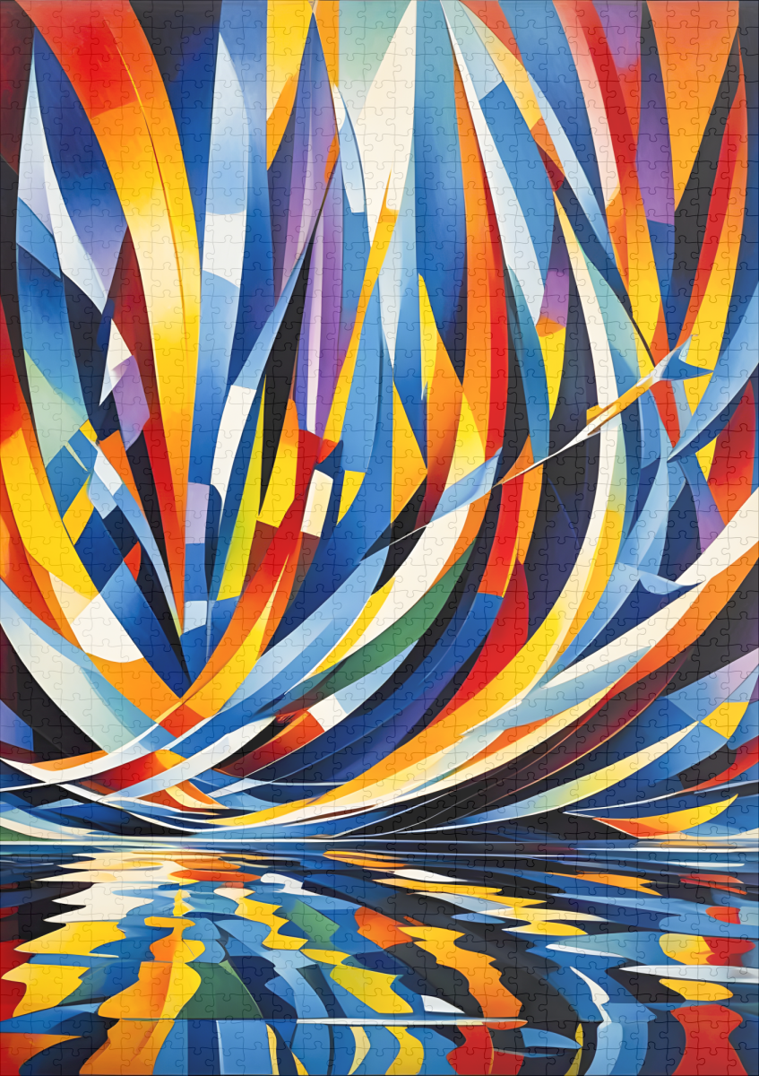 raxxa Premium-Puzzle: Reflective Curve Geometry Abstraction - immagine 2