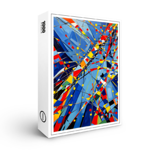 raxxa Premium-Puzzle: Geometric Color Orbit Abstraction