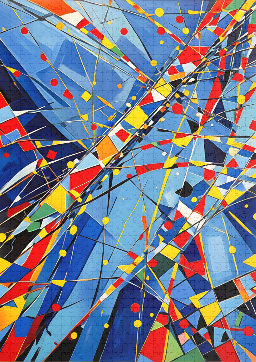 raxxa Premium-Puzzle: Geometric Color Orbit Abstraction – Bild 2