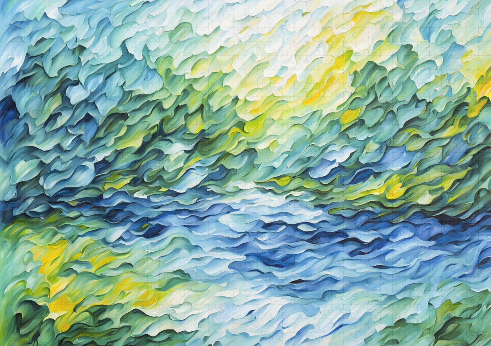 raxxa Premium-Puzzle: Organic Flow Wave Abstraction – Bild 2
