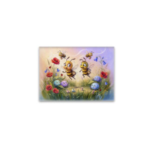 raxxa Glas-Magnet: Bees avoiding spiderwebs while searching meadow pollen