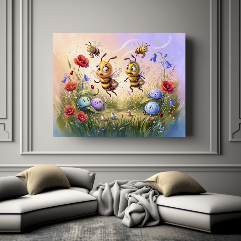 Poster: Bees avoiding spiderwebs while searching meadow pollen – Bild 3